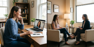 telehealth psychiatry vs in person care